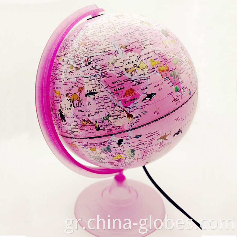 pink zoo light up globe